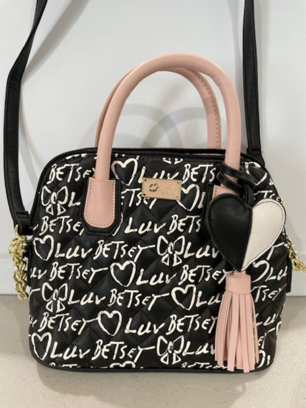 Luv Betsey Cross Body Satchel w/ heart charm